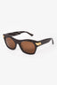 Bottega Veneta Brown Intrecciato Mitre Square Sunglasses