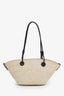 Loewe Natural Iraca Palm and Calfskin Small Anagram Basket Bag