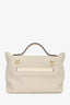 Hermès 2019 'Craie' Togo Leather Matte Alligator Touch 24 24 29 Top Handle with Strap
