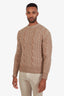 Loro Piana Brown Baby Cashmere Crewneck Sweater Size 48 Men's