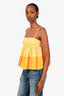 Staud Yellow/Orange Cotton Baby Doll Top Size 0