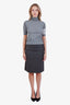Pre-loved Chanel™ Grey Wool Midi Skirt Size 36
