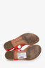 Pre-loved Chanel™ Red Leather CC Logo Sandals Size 35C
