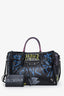Balenciaga Black Leather Graffiti Printed Papier A6 Tote