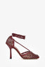 Bottega Veneta Cherry Crystal Stretch Heels Size 37.5