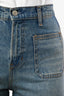 Reformation Blue Denim Front Pocket High Rise Wide Leg 'Alyssa' Jean Size 25
