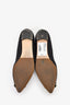 Manolo Blahnik Black Satin Crystal Embellished Hangisi Flats Size 35.5