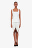 Dion Lee White Truss Pleat Asymmetric Mini Dress Size 6