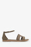 Hermès Etoupe Epsom Leather Santorini Sandal Size 36.5