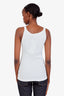 Gucci Cream Cotton Ribbed Web Detail Tank Size XS