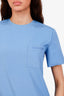 Miu Miu Blue Cotton Jersey Logo Mini T-Shirt Dress Size 42