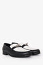 Hermès Black/White Leather Silver Kelly Lock 'Destin' Loafer Size 36