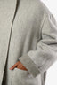 Manteau long en laine gris chiné Dusan Taille XS