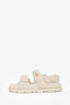 Christian Dior White Shearling Dad Sandals Size 39