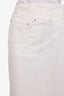 Loewe White Denim Asymmetrical Maxi Skirt Size 34