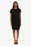 Sacai Luck Black/Navy Striped Short Sleeve Dress Size 3