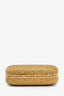 Alexander McQueen Gold Rhinestone Skull Clutch
