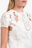 Jonathan Simkhai White Lace-Detail Layered Midi Dress Size 8