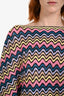Missoni Pink Wool Blend Colour Block Zigzag Poncho Estimated Size S