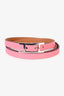 Hermès 2020 Pink Swift Leather Triple Tour Behapi Bracelet Size T2