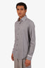 Pal Zileri Grey Cotton Button-Up Shirt Size 39 Mens