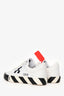 Off-White White/Black Canvas Low Top 'Vulcanized' Sneaker Size 41 Mens