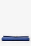 Saint Laurent 2018 Blue Grained Leather Long Wallet