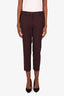 Theory Burgundy Wool Straight Leg Pants Size 4