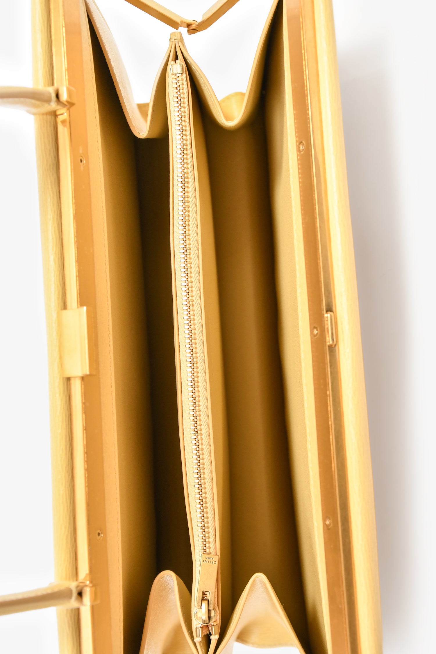 Celine Yellow Leather Clasp Top Handle Bag – Mine & Yours
