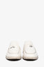 Loro Piana White Grained Leather Summer Charms Walk Loafer Size 39