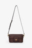 Miu Miu Dark Brown Leather Penny Shoulder Bag