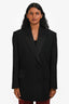 Valentino Black Wool Blend Tuxedo Blazer Size 38