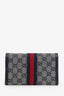 Gucci Vintage Beige/Navy Canvas and Leather GG Supreme Wallet