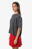 Lisa Yang Grey Cashmere 'Cila' Short Sleeve Crewneck Sweater Size 1