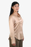 Frame Gold Silk Long Sleeve Button Down Shirt Size M