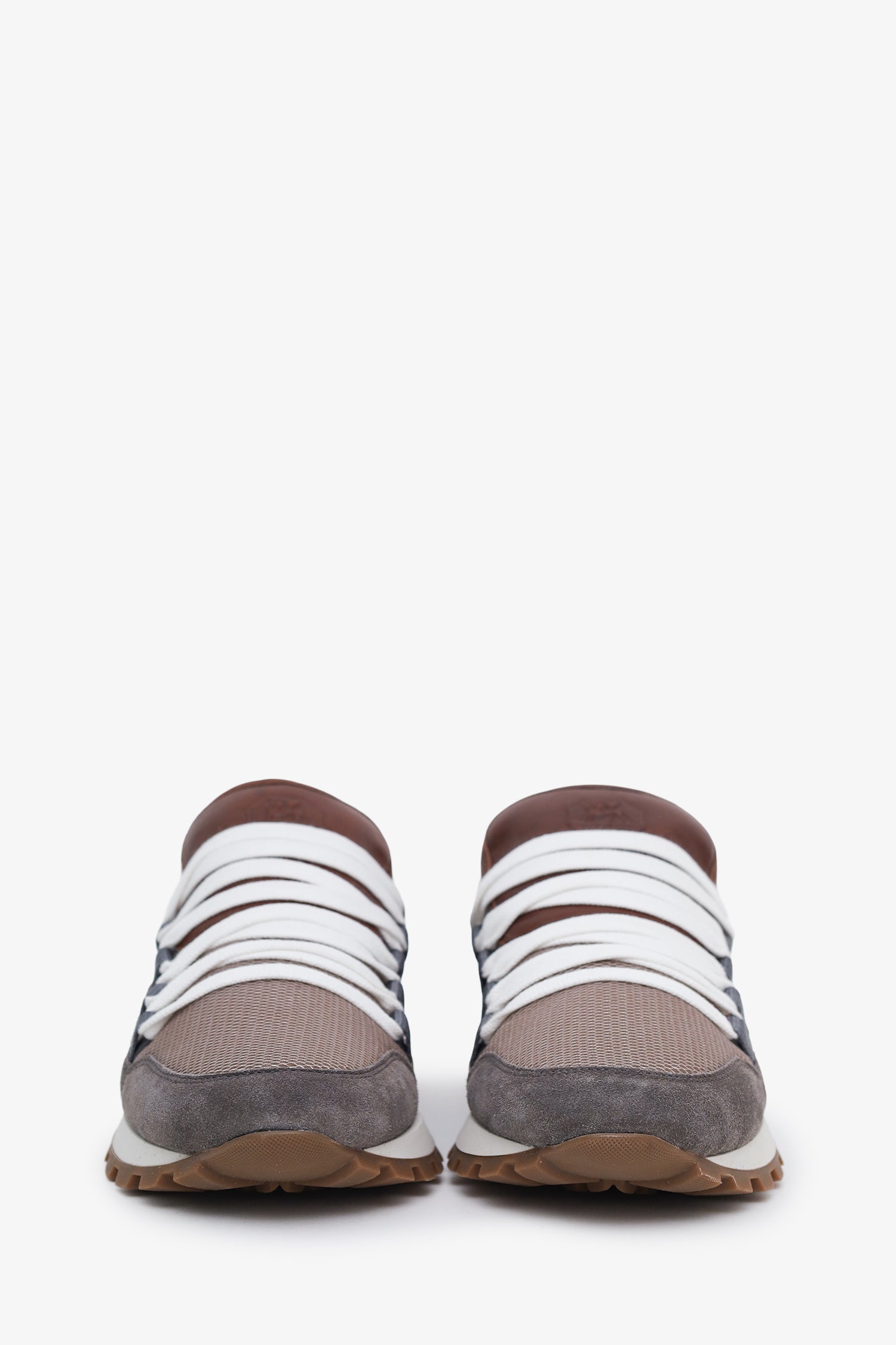 BRUNELLO CUCINELLI ブラウンカジュアルシューズ 39 ブルネロ Brunello Cucinelli Brown Suede Colourblock Sneakers Size 39 – Mine
