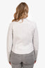 Sportmax Code Grey Leather Biker Jacket Size 10