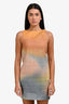 Staud Beige Multicolour Linen 'Boa' Mini Dress Size XS