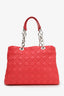 Christian Dior 2012 Pink Cannage Lambskin Leather Dior Soft Shopping Tote Bag