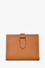 Hermès 2020 Gold Epsom Leather 'H' Bearn Compact Wallet