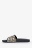 Gucci Beige Coated Canvas Studded Pearl Sandals Size 41