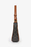 Celine Black/Brown Monogram 'Ava' Coated Canvas Shoulder Bag