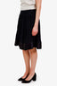 Valentino Navy Silk Blend Pleated Mini Skirt Size 6
