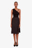 Veronica Beard Black Wool Blend Lace-Up Front Midi Skirt Size 0