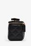 Pre-loved Chanel™ 2021 Black Leather CC Mini Vanity Crossbody Bag
