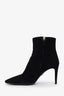 Prada Black Suede Pointed Toe Ankle Boots Size 37
