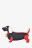 Thom Browne Navy Blue/White Leather Dachshund Dog Pouch