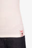 Gucci White Ribbed Logo Patch Tank Top Size XS