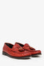 Celine Red Leather Loafers Size 36.5