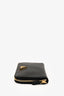 Prada 2014 Black Saffiano Leather Triangle Logo Large Zip Around Wallet